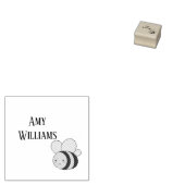 Schattigee hommel gepersonaliseerd rubberstempel (Gestempeld)