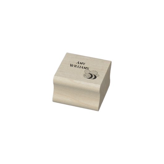Schattigee hommel gepersonaliseerd rubberstempel (Stempel)