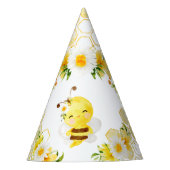 Schattigee hommel honingraten verjaardag feesthoedjes (Voorkant)