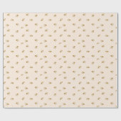 Schattigee hommel patroon neutrale Natuur bijen Cadeaupapier (Vlak)