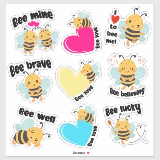 Schattigee hommel stickers (Vel)