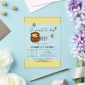 Schattigee hommel zo lief om één 1e verjaardag te acryl uitnodigingen (Insitu (Huwelijk))