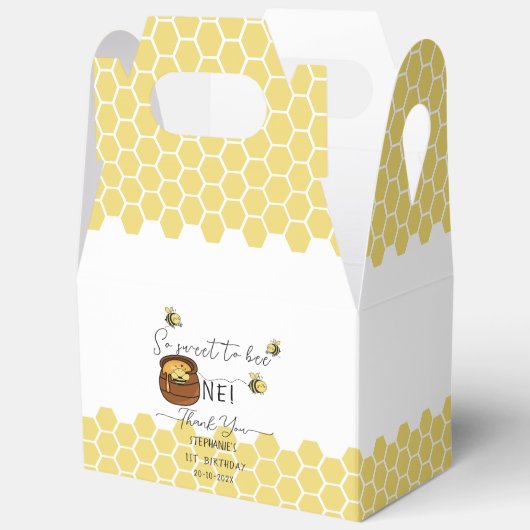 Schattigee hommel zo lief om één 1e verjaardag te bedankdoosjes (Open)