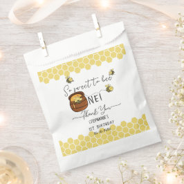 Schattigee hommel zo lief om één 1e verjaardag te  bedankzakje