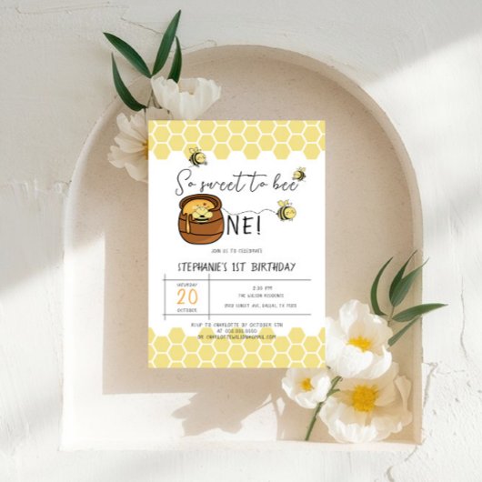 Schattigee hommel zo lief om één 1e verjaardag te  kaart