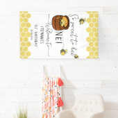 Schattigee hommel zo lief om één 1e verjaardag te  spandoek (Insitu)