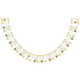 Schattigee hommel zo lief om één 1e verjaardag te  vlaggetjes