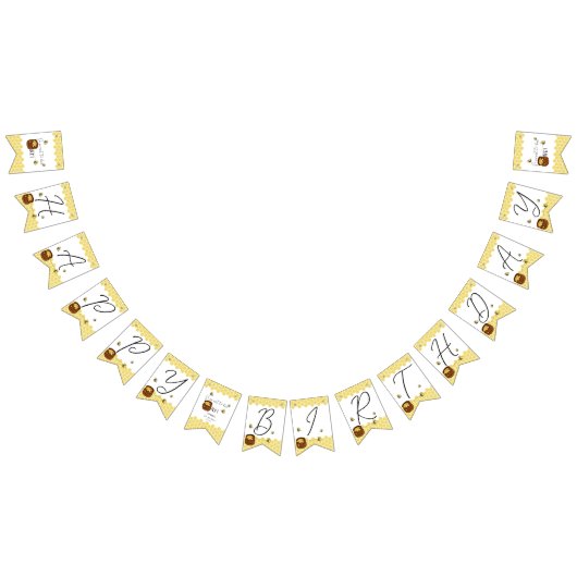 Schattigee hommel zo lief om één 1e verjaardag te  vlaggetjes (Alle)