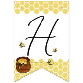 Schattigee hommel zo lief om één 1e verjaardag te  vlaggetjes (Tweede vlag)