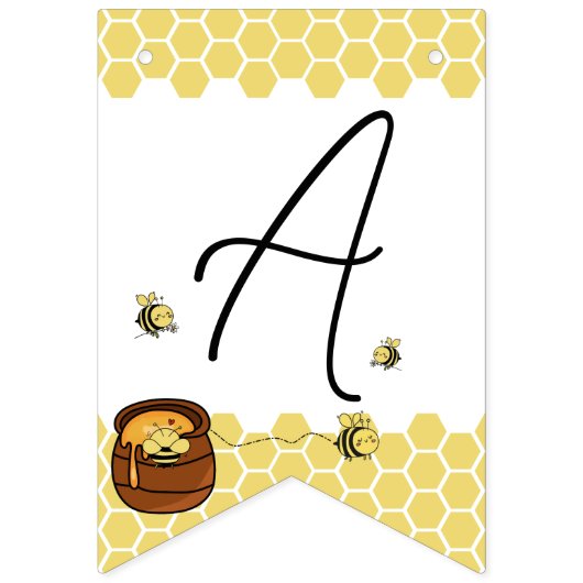 Schattigee hommel zo lief om één 1e verjaardag te vlaggetjes (Derde vlag)