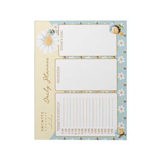 Schattigee hommels planner notitieblok (Linkerzijde)