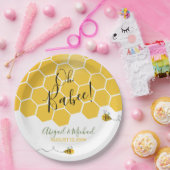 Schattigee hommels thema Waterverf bij Baby shower Papieren Bordje (Feest)