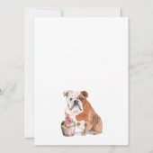 Schattigee hond 1e verjaardagsfeestje kaart (Achterkant)