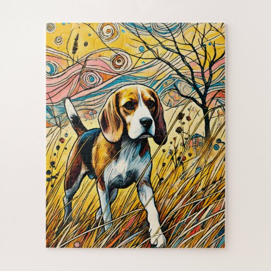 Schattigee hond 50 stuk Kinder puzzel (Verticaal)