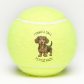 Schattigee hond aangepaste naam tennisballen (Achterkant)
