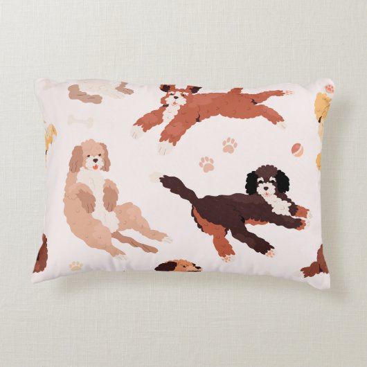 Schattigee hond Accent Pillow Accent Kussen (Achterkant)