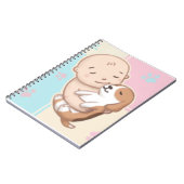 Schattigee Hond & Baby Illustratie Kunst Notitieboek (Linkerzijde)