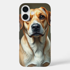 Schattigee hond beeldende kunst Moderne illustrati iPhone 16 Hoesje