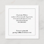 Schattigee hond behandelt maker geïllustreerd Visi Vierkante Visitekaartje (Achterkant)