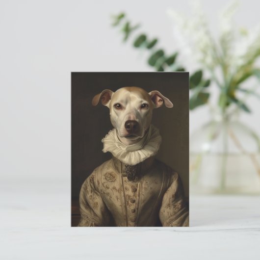 Schattigee hond briefkaart (Staand voorkant)