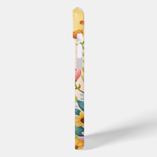 Schattigee hond die met bloemen zingt Case-Mate iPhone case (Achterkant / Links)