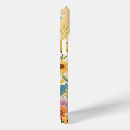 Schattigee hond die met bloemen zingt Case-Mate iPhone case (Achterkant / Rechts)