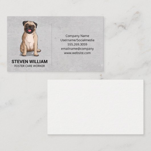 Schattigee hond | dierenverzorging | dierenarts visitekaartje (Voorkant / Achterkant)