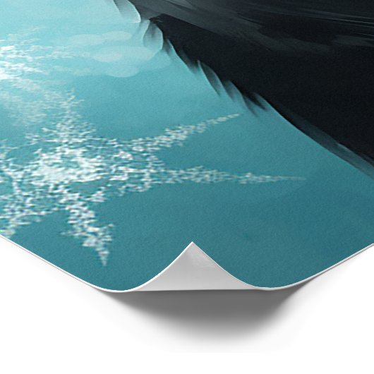 Schattigee Hond Dragen Santa Hat Dachshund Christm Poster (Hoek)