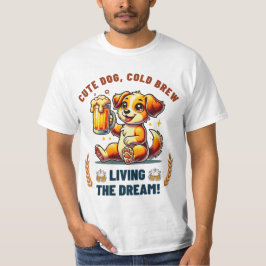 Schattigee hond Drink bier T-shirt