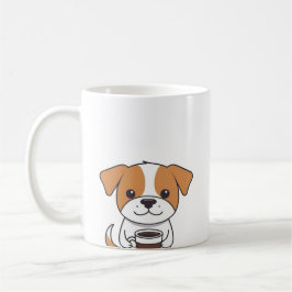 Schattigee hond Drink koffie Mok
