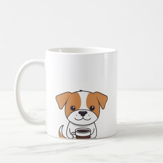 Schattigee hond Drink koffie Mok (Links)