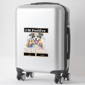 Schattigee hond duimen omhoog Ik ben er zeker van  Sticker (Koffer)