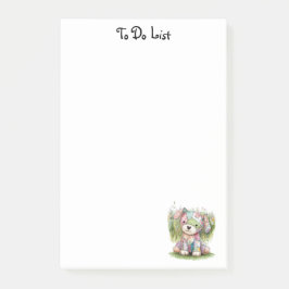 Schattigee hond en aangepaste naam, eenvoudig gepe post-it® notes