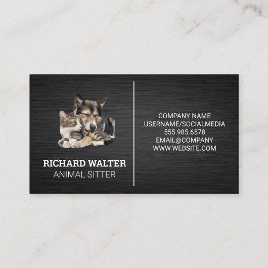 Schattigee hond en Kat | Dierenbescherming Visitekaartje (Voorkant)