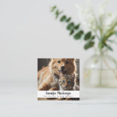 Schattigee Hond en Kat Pet Sitter en Dog Walker Vierkante Visitekaartje (Staand voorkant)