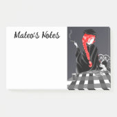 Schattigee hond en meisje in café in Parijs Notiti Post-it® Notes (Voorkant)