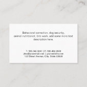 Schattigee hond en poot | Lederen achtergrond Visitekaartje (Achterkant)