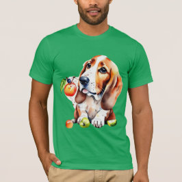 Schattigee hond en vruchten t-shirt