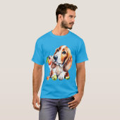 Schattigee hond en vruchten t-shirt (Voorkant volledig)