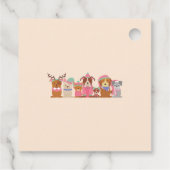 Schattigee hond familie of bedrijf Flat Holiday Ka Bedankjes Labels (Achterkant)