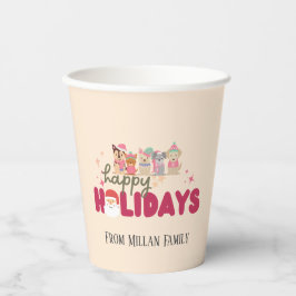 Schattigee hond familie of bedrijf Flat Holiday Ka Papieren Bekers