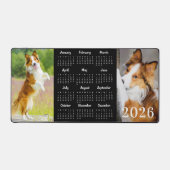 Schattigee hond gepersonaliseerd 2 eenvoudige foto bureaumat (Voorkant)
