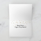 Schattigee hond gewikkeld in kerstverlichting naas kaart (Binnen)