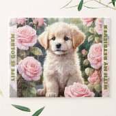 Schattigee hond Golden Retriever Puppy Aangepaste  Legpuzzel