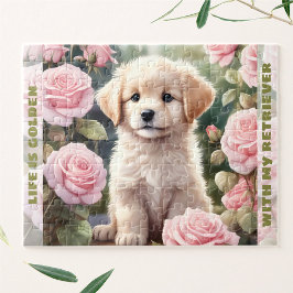 Schattigee hond Golden Retriever Puppy Aangepaste  Legpuzzel