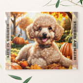 Schattigee Hond Goldendoodle Puppy Herfst Pompoen  Legpuzzel