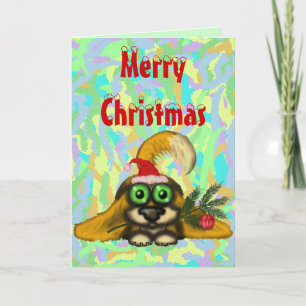 Schattigee hond Grappig Vrolijk Kerstkaart ontwerp Feestdagen Kaart