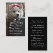 Schattigee hond huisdier en huis zitten baden visitekaartje (Voorkant / Achterkant)