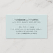 Schattigee hond, huisdierenoppas visitekaartje (Achterkant)