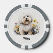 Schattigee Hond Illustratie - Coton de Tulear Poker Chips (Voorkant)